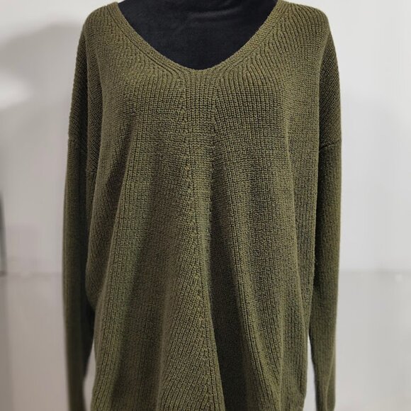 A.N.A. A New Approach Hunter Green / Gold Specks Women's Sweater XXL - Picture 2 of 8